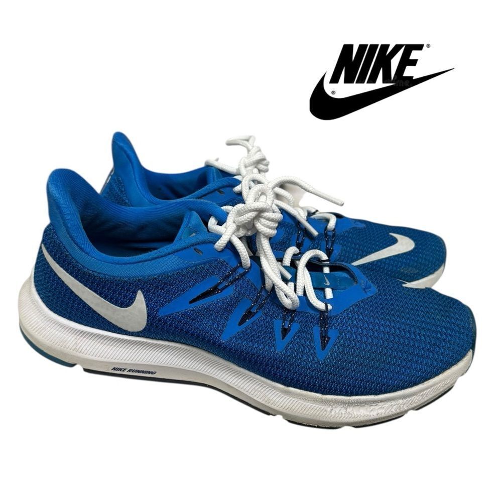 Nike Quest Men's Flywire Blue White AA7403-401 Running Shoes Sneakers 8